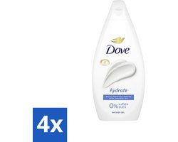 4 x Dove Hydrate - Douchegel - Sulfaatvrij - 250 ml - Douchegel - Hydratatie - Dove - Sulfaatvrij - Zacht