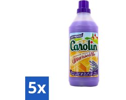 5 x Carolin - Marseille Provence - Vloerreinigingsmiddel - Tegelreiniger - 1 L - Vloerreiniger - Tegelreiniger - Marseillezeep - Provence - Vloer Reinigen