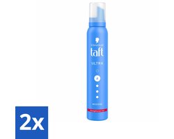 2 x Taft - Haarmousse - Ultra 4 - Volumineuze fixatie - 200 ml - Haar Mousse - Volume Mousse - Sterke Fixatie - Haar Styling - Hittebescherming