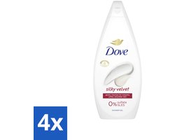 4 x Dove Douchecrème - Silky Velvet - 720 ml - Douchegel - Dove - Silky Velvet - Droge Huid - Milde Reiniging