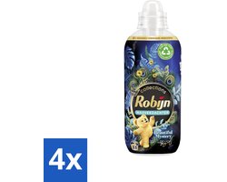 4 x Robijn - Beautiful Mystery - Wasverzachter - 33 Wasbeurten - Wasverzachter - Wasmiddel - Geur - Fris - Zachtheid
