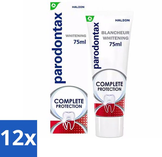 12 x Parodontax - Tandpasta - Complete Protection Whitening - Tegen Bloedend Tandvlees - 75 ml - Tandpasta - Tanden - Tandvlees - Witte Tanden - Bloedend Tandvlees