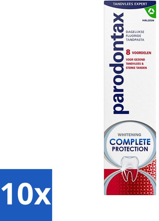 10 x Parodontax - Tandpasta - Complete Protection - Extra Fresh - 75 ml - Gezond Tandvlees - Bloedend Tandvlees - Tandpasta - Tandplak - Frisse Adem