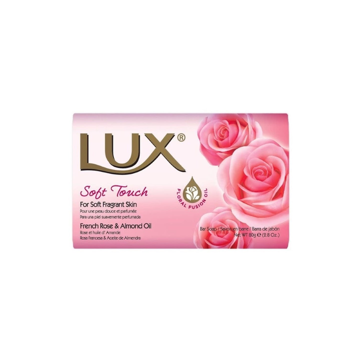 Lux - Zeeptablet - Bar - Soft Touch - French Roses & Almond Oil - 80g