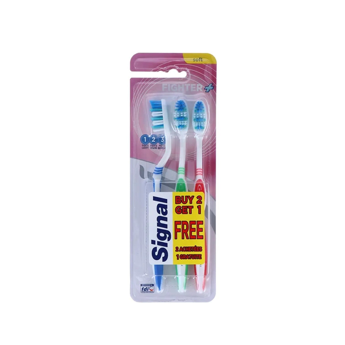 Signal - Tandenborstel - Fighter+ - Soft - 3 Stuks