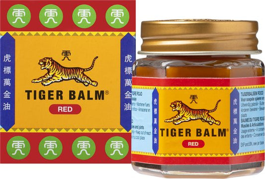 Tiger Balm Rood - Tijgerbalsem - Spierbalsem - Behoud van soepele spieren en gewrichten - Verzorging van de spieren voor en na het sporten - 30 gram