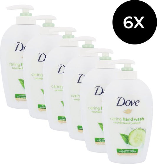 Dove Caring Hand Wash 250 ml - Cucumber & Green Tea Scent (6 stuks)
