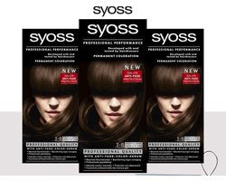 Syoss Color Permanent Coloration Haarverf - Bruin - 3-8 Donker Goudbruin - 3 Pack Voordeelverpakking