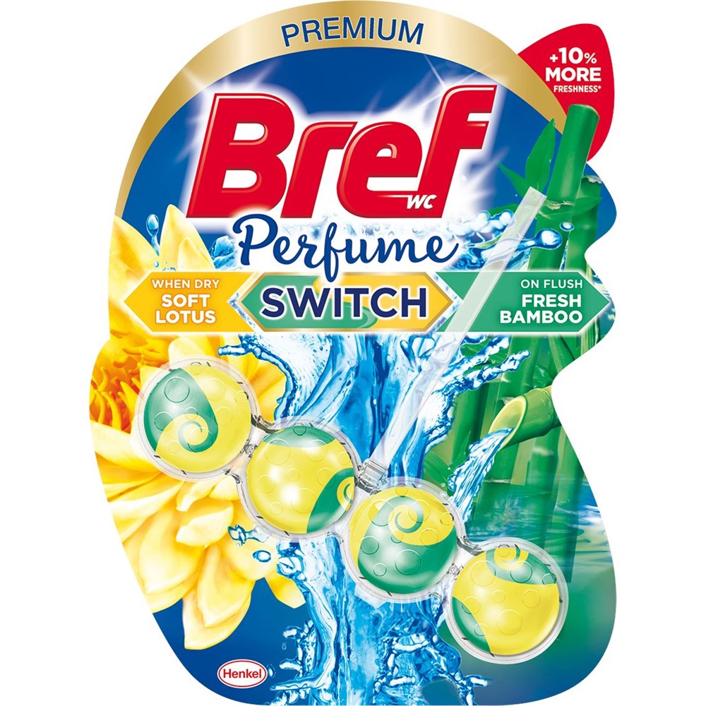 Bref - Toiletblok - Pefume Switch - Soft Lotus & Fresh Bamboo - 50g