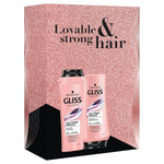 Gliss - Geschenkset - Lovable Strong & Hair - 2 Assortimenten - Shampoo + Conditioner - 1 Stuk