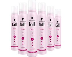 Taft Styling Mousse Curl - Haarstyling - Haarmousse - Krullende Haartypes - Voordeelverpakking - 6x 200 ml