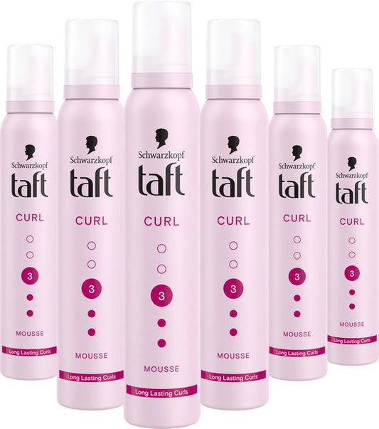 Taft Styling Mousse Curl - Haarstyling - Haarmousse - Krullende Haartypes - Voordeelverpakking - 6x 200 ml