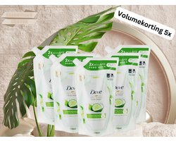 Dove Handzeep Navulling Caring Hand Wash - Cucumber & Green Tea Scent - Voordeelverpakking - 5 x 500 ml