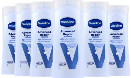 Vaseline Advanced Repair Bodylotion | 6 x 400 ml voordeelverpakking | Parfumvrij