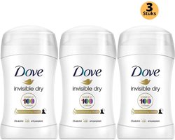 Dove Invisible Dry Deodorant Stick - Anti Transpirant Deo Stick met 0% Alcohol - 48 Uur Zweetbescherming - Deodorant Vrouw - 3-Pack