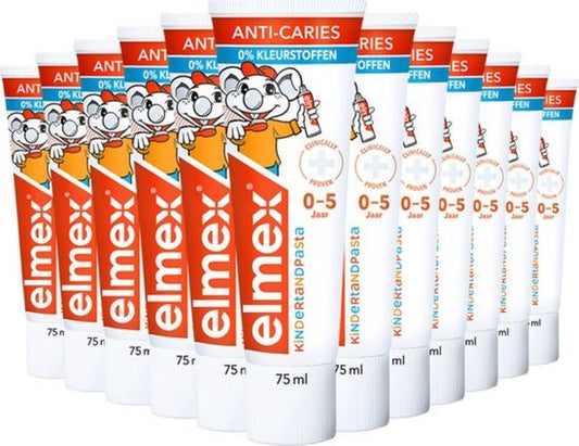 Elmex Tandpasta Anti-Caries Peuter 0-5 Jaar -  Voordeelverpakking 12 x 75 ML