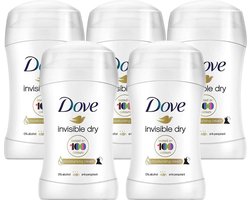 Dove Invisible Dry Deodorant Vrouw - Anti Transpirant Deodorant Stick met 0% Alcohol en 48 Uur Zweetbescherming - Bestverkochte Deo - 5 Stuks