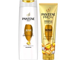 Pantene Pro V Repair & Protect Shampoo en Miracle Haar Serum Conditioner - Vergeet Zwakke en Beschadigde Haren - Laat je Haren Stralen - Shampoo 1 x 360 ml - Haar Serum Conditioner 1 x 200 ml