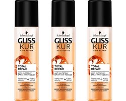 Gliss Kur Anti-Klit Spray Total Repair - Voordeelverpakking 3 x 200 ML