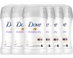 Dove Invisible Dry Deodorant Stick - 6 x 40ml - Deodorant Vrouw