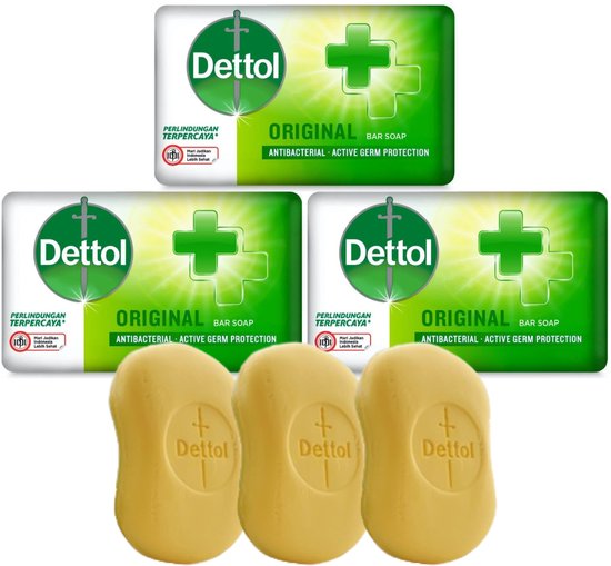 Dettol Original Handzeep Active Germ Protection - Antibacteriële zeep - Soap - Zeep Blok (3 x 100g)