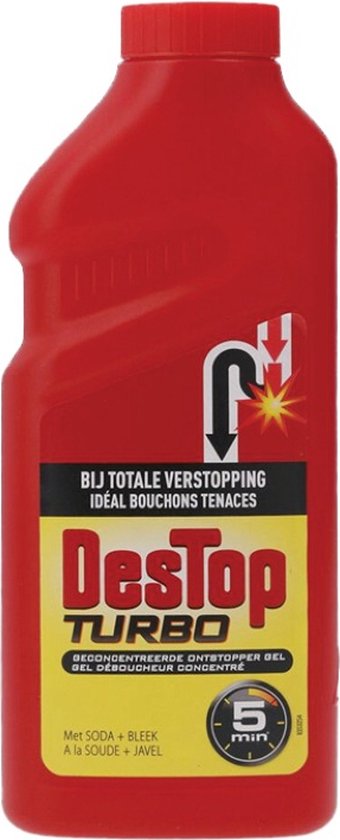 Destop Turbo Ontstopper in 5 minuten - 500ml x6