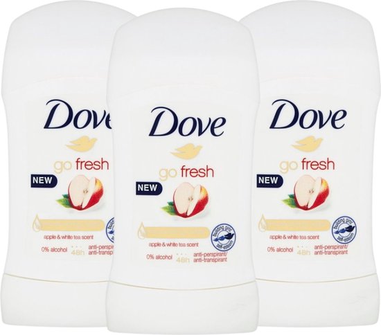 Dove Apple & White Tea Deodorant Stick - 3 x 40ml - Deodorant Vrouw