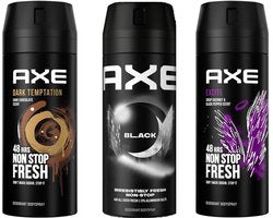 Axe Deodorant Spray MIX - Exite - Dark Temptation - Black