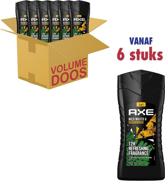 Axe Showergel 3in1 Wild Mojito & Cedarwood (6 x 250ml)