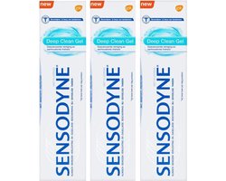 Sensodyne Tandpasta Deep Clean Gel - 3 x 75 ml - Voordeelverpakking