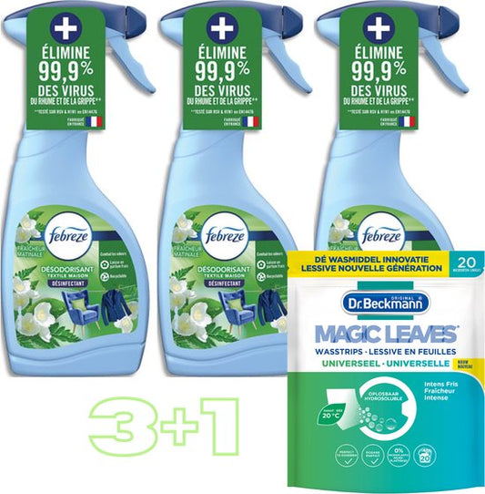 Febreze Textielverfrisser Morning Freshness - 3 x 500 ml - Textiel Verfrisser - Textiel Spray - Anti Bacterieel