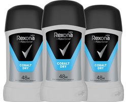 Rexona Men MotionSense Cobalt Dry 48H Deodorant Stick - 48 Uur Bescherming tegen Zweet en Geurtjes - Anti Transpirant en Antiperspirant Deo Stick - Anti Zweet - 3 X 50ml - Deodorant Man Voordeelverpakking
