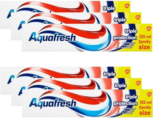 AQUAFRESH Triple Protection XL Tubes - Voordeelverpakking 6 x 125 ML