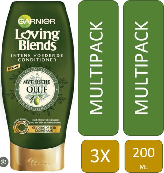 ULTRA DOUX - LOVING BLENDS - BOTANIC THERAPY - OLIJF - HAAR CONDITIONER - CREME SPOELING - VEGAN FORMULE - SILICONENVRIJ - ALLE HAARTYPES - HAARBALM - BULK VOORDEEL - 3X 200ML