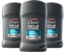 Dove Men Care Clean Comfort Deodorant Man - Deo Stick Man - 48h Frisse en Verzorgde Oksels - 3 x 50 ml