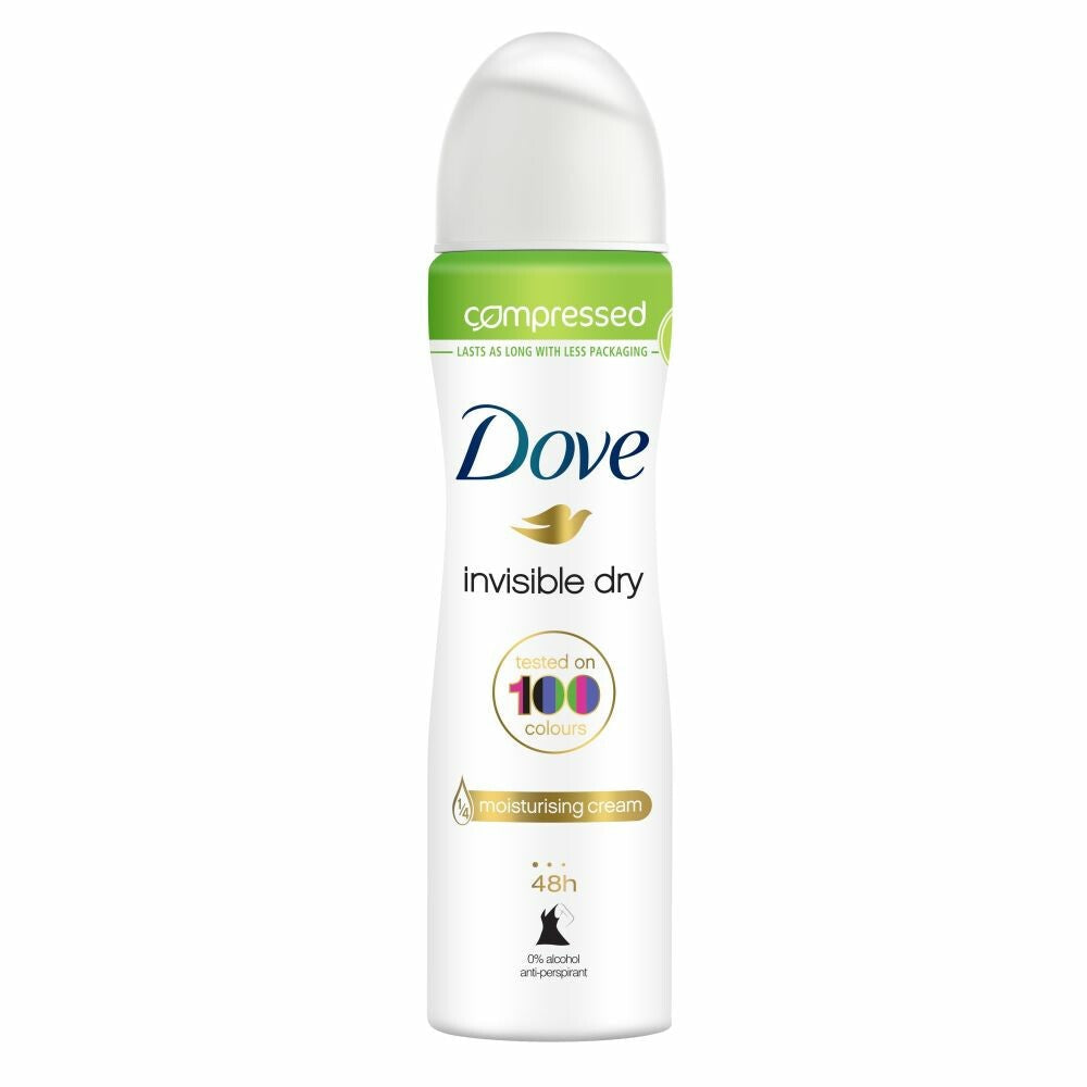Dove - Deodorant - Spray - Compressed - Invisible Dry - 100 Colours - 75ml