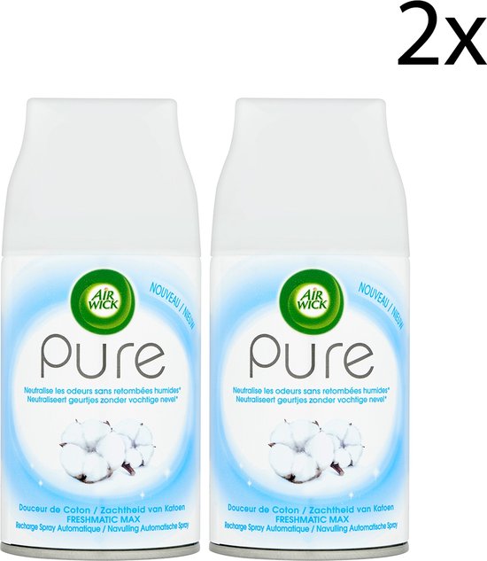 Air Wick - Luchtverfrisser - Navulling - Zachtheid van Katoen - 250ml x 2