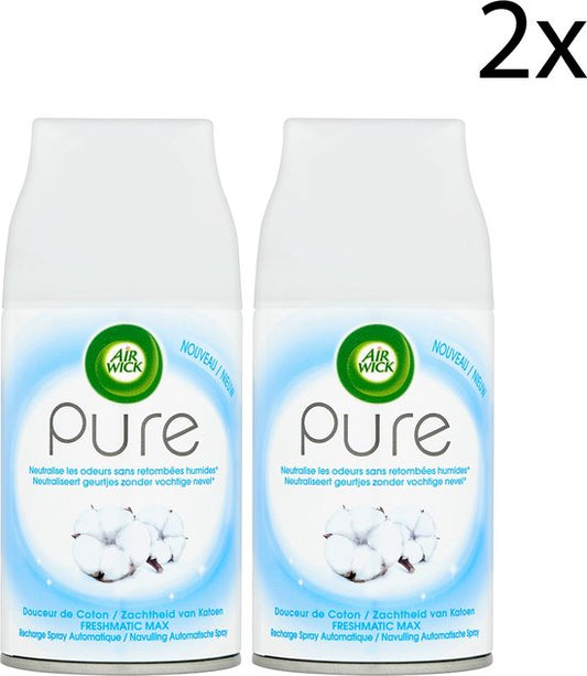 Air Wick - Luchtverfrisser - Navulling - Zachtheid van Katoen - 250ml x 2