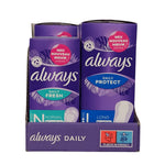 Always - Inlegkruisjes - Gemengde Doos - 4xDaily Fresh Normal + 4xDaily Protect Long - 2 Assortimenten - 8 Stuks
