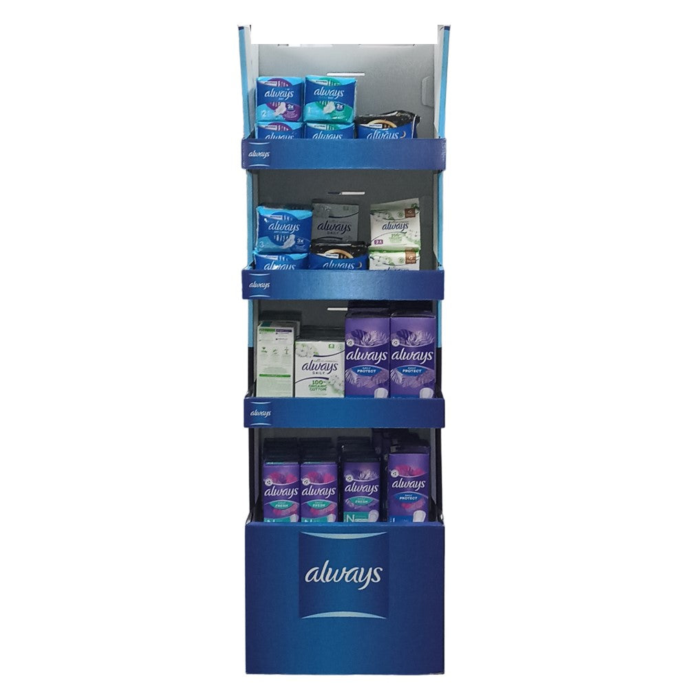 Always - Display - Maandverband + Inlegkruisjes - 12 Assortimenten - 60 Stuks