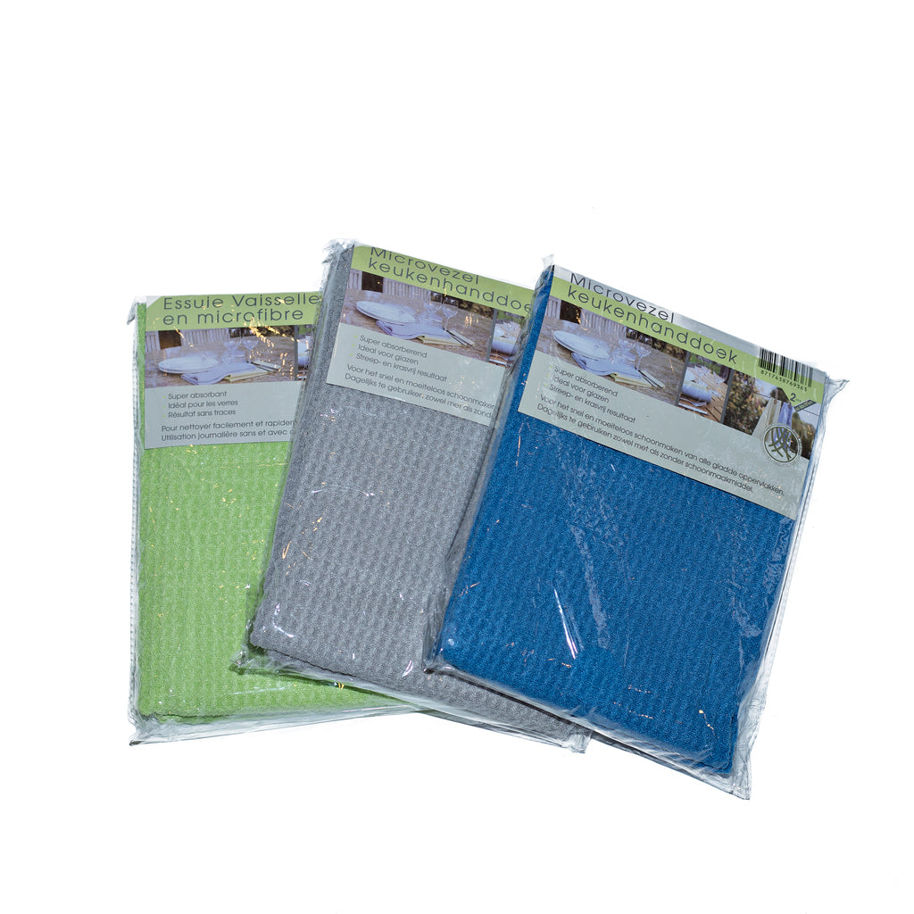 Cleany - Huishoud artikelen - Microvezelhanddoekjes - 50x70cm - 2 Stuks