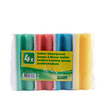 Cleany - Huishoud artikelen - Sanitairspons - Multicolor - 4 Stuks