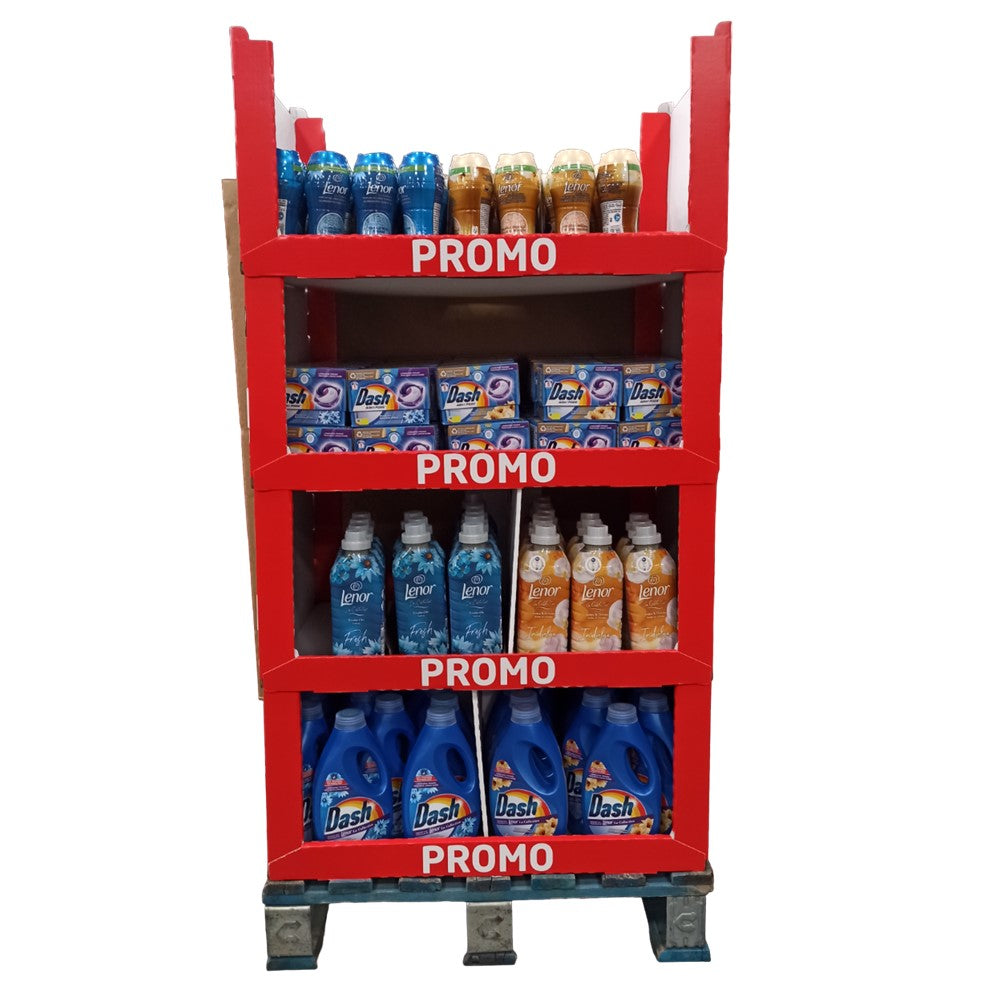 Lenor & Dash - Display - Pods+Wasmiddel+Wasverzachter+Parels - 8 Assortimenten - 164 Stuks