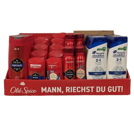 Old Spice - Display - Shampoo + Deodorant Spray/Stick - 8 Assortimenten - 51 Stuks