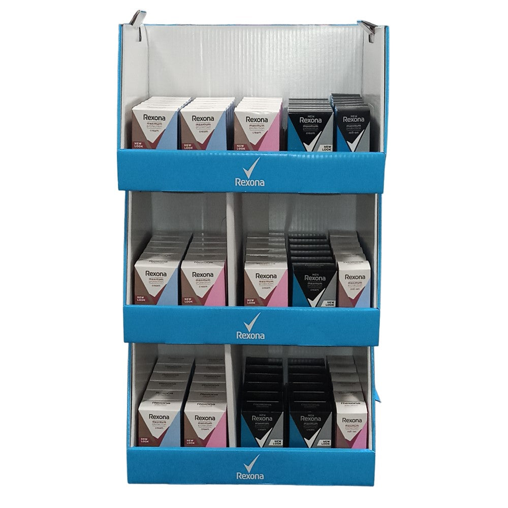 Rexona - Display - Maximum Protection Stick + Roller - 6 Assortimenten - 90 Stuks